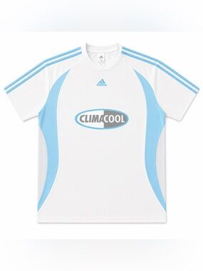 Adidas Climacool Performance Training Shirt White/Blue XL NWT